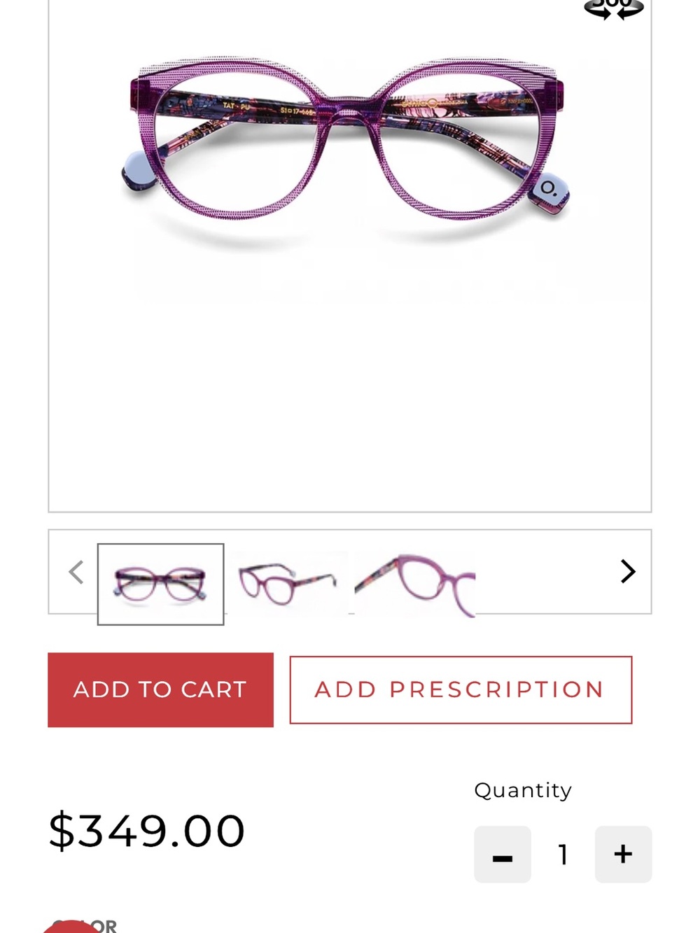Etnia Barcelona Women's Purple Designer Eyeglass Frames